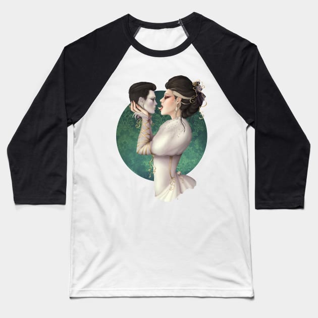 Bride of Death Baseball T-Shirt by CatAstropheBoxes